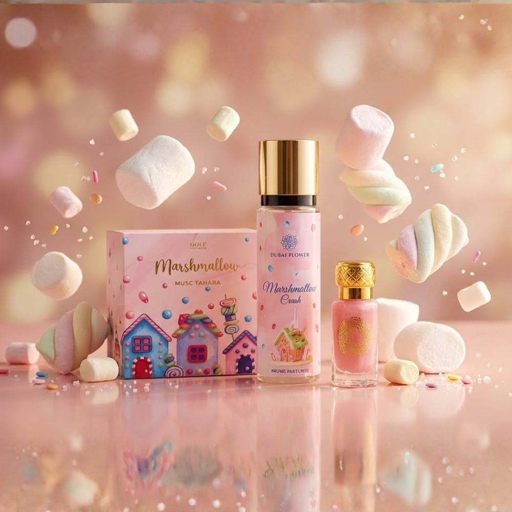 LOT MUSC TAHARA  MARSHMALLOW  + BRUME MARSHMALLOW CRUSH